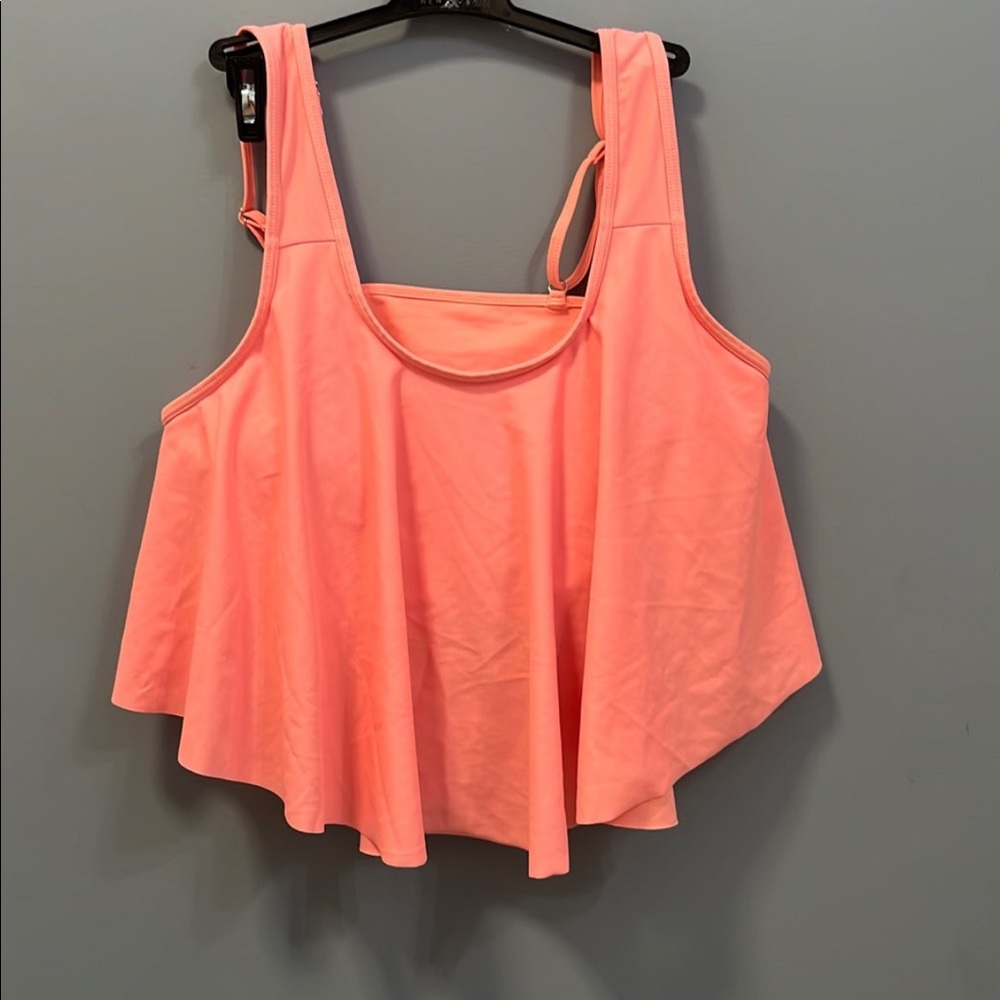 Aesthetic Summer Coral and Leaf Print Tankini